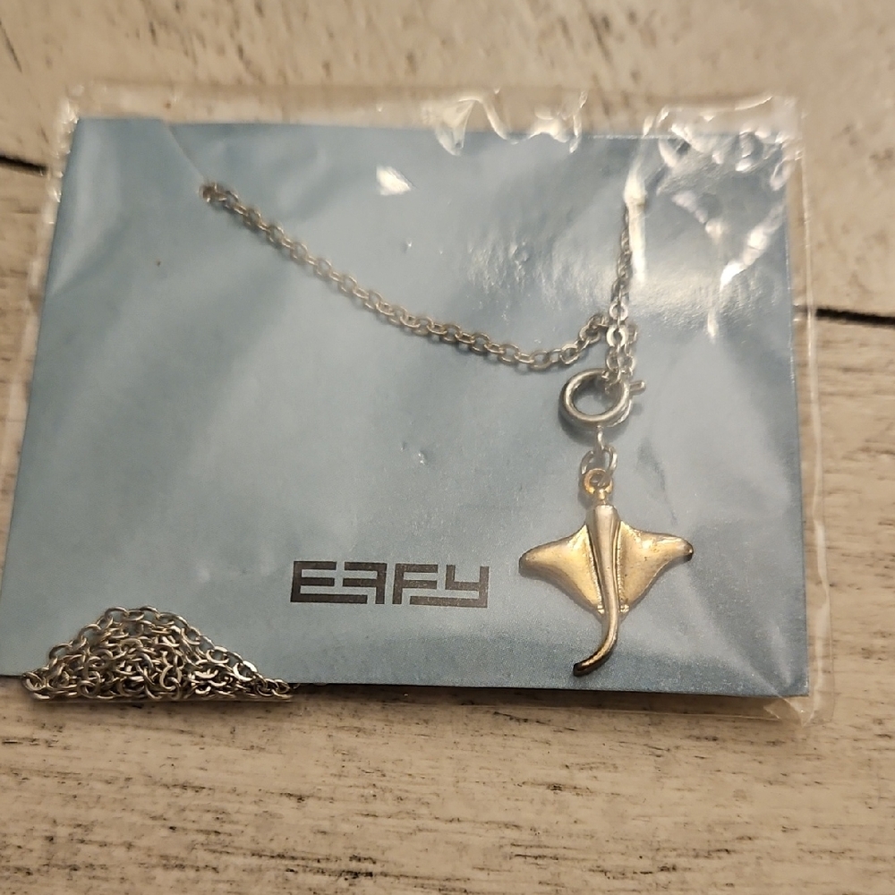 Effy Silver Stingray Pendant Necklace